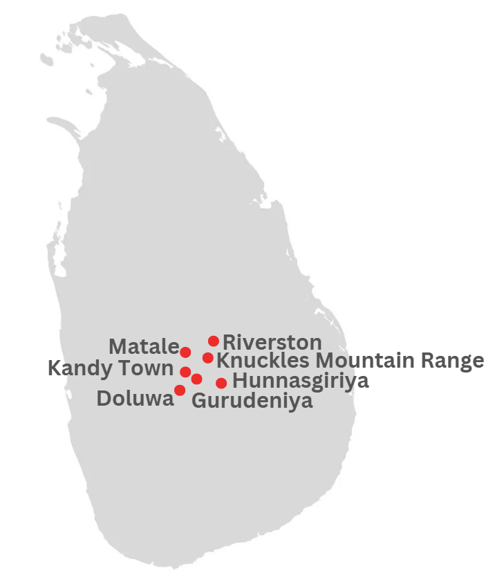 Kandy & Knuckles Mountain Range Tour Map
