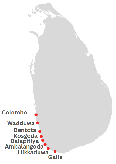 Southern Coast Tour Map